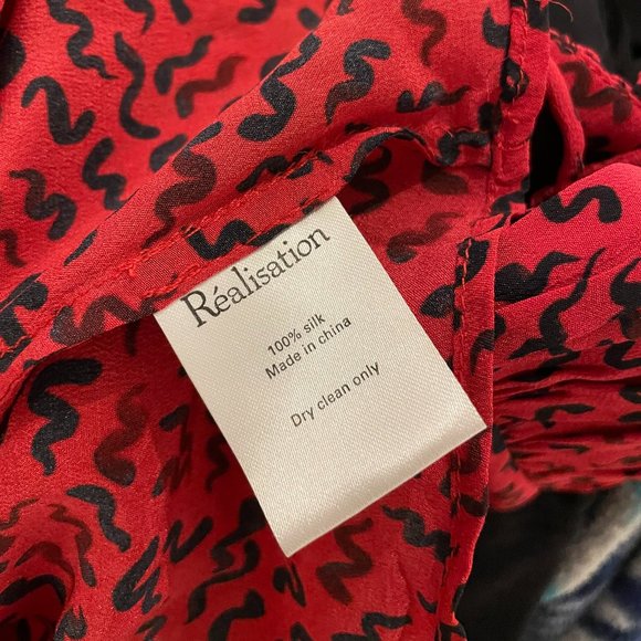 Realisation Par Ana Top "Red Squiggle" - Picture 6 of 6